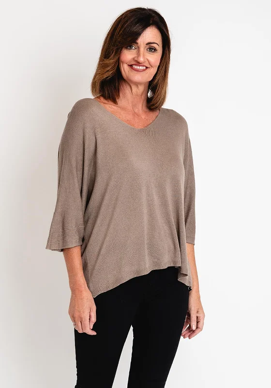 Limited-Time Price Drop!Limited-Time Price Drop!Serafina Collection One Size Fine Knit Sweater, Taupe Limited-Time Price Drop!Limited-Time Price Drop!Serafina Collection One Size Fine Knit Sweater, Taupe