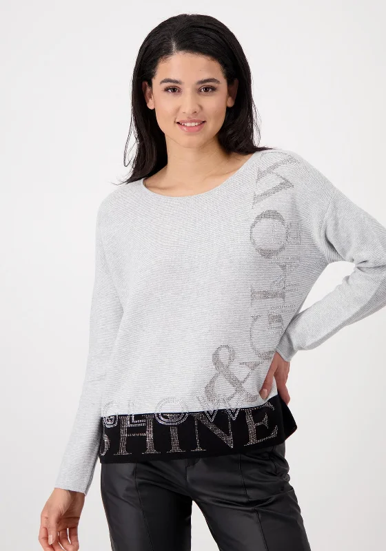 Flash Deals – Act Quickly!Flash Deals – Act Quickly!Monari Colour Block Rhinestone Text Sweater, Grey Flash Deals – Act Quickly!Flash Deals – Act Quickly!Monari Colour Block Rhinestone Text Sweater, Grey