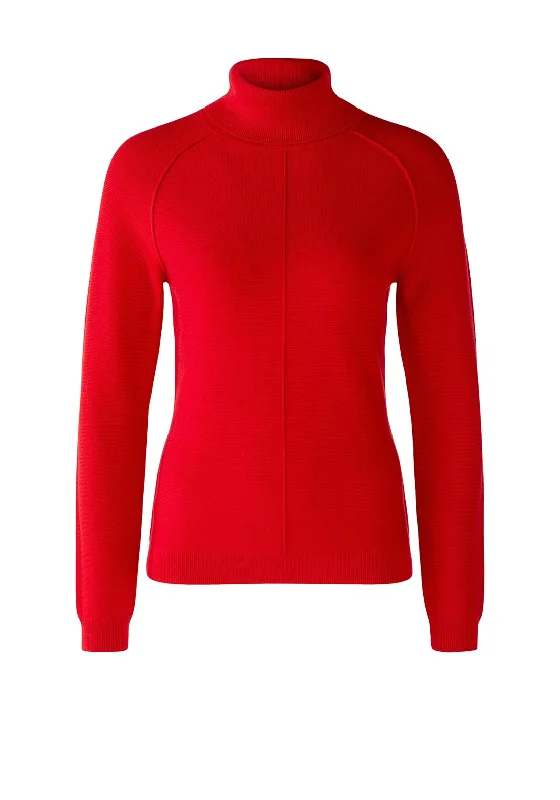 Get the Best for Less!Get the Best for Less!Oui Turtleneck Knitted Sweater, Chinese Red Get the Best for Less!Get the Best for Less!Oui Turtleneck Knitted Sweater, Chinese Red