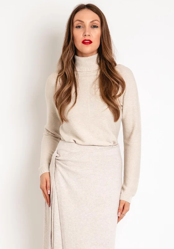 Amazing Prices You Can’t Resist!Amazing Prices You Can’t Resist!Oui Turtleneck Knitted Sweater, Light Beige Amazing Prices You Can’t Resist!Amazing Prices You Can’t Resist!Oui Turtleneck Knitted Sweater, Light Beige