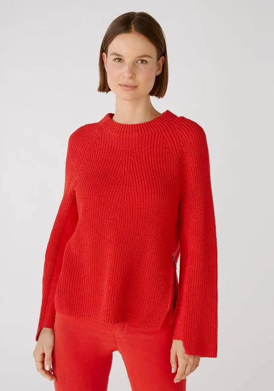 Bigger Savings, Better Shopping!Bigger Savings, Better Shopping!Oui Side Zip Cotton Jumper, Chinese Red Bigger Savings, Better Shopping!Bigger Savings, Better Shopping!Oui Side Zip Cotton Jumper, Chinese Red