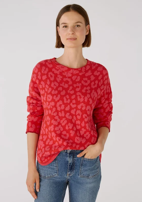 Don’t Wait – Shop Today!Don’t Wait – Shop Today!Oui Cosy Jacquard Sweater, Pink Red