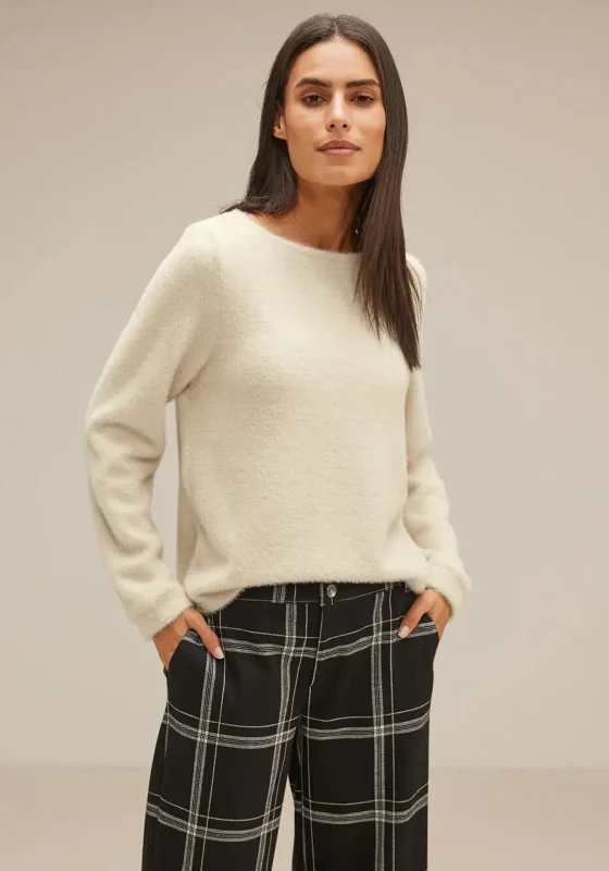 Your Wallet Will Thank You!Your Wallet Will Thank You!Street One Fluffy Knit Sweater, Lucid White Your Wallet Will Thank You!Your Wallet Will Thank You!Street One Fluffy Knit Sweater, Lucid White