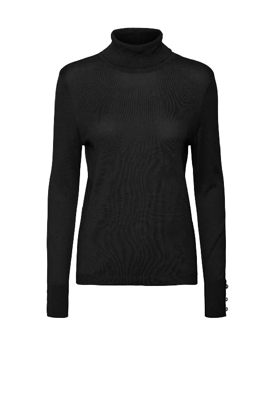 Buy More, Save More!Buy More, Save More!Vero Moda Milda Roll Neck Button Sleeve Sweater, Black Buy More, Save More!Buy More, Save More!Vero Moda Milda Roll Neck Button Sleeve Sweater, Black