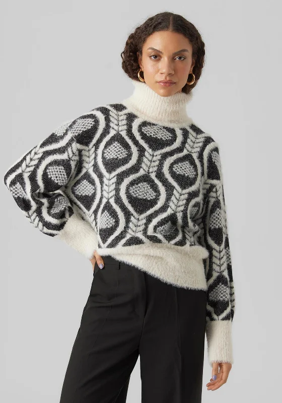 Shop More, Spend Less!Shop More, Spend Less!Vero Moda Nanea Furry Jumper, Black & Birch Shop More, Spend Less!Shop More, Spend Less!Vero Moda Nanea Furry Jumper, Black & Birch