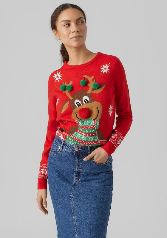 Every Deal is a Steal!Every Deal is a Steal!Vero Moda Frosty Deer Christmas Jumper, Chinese Red Every Deal is a Steal!Every Deal is a Steal!Vero Moda Frosty Deer Christmas Jumper, Chinese Red