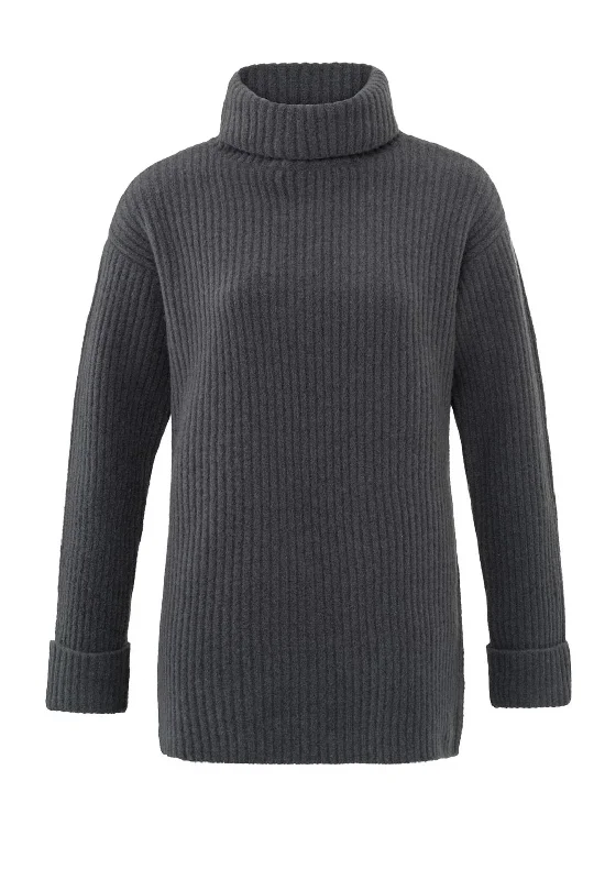 Save More Than Ever!Save More Than Ever!YAYA Turtleneck Ribbed Sweater, Pinstripe Grey Save More Than Ever!Save More Than Ever!YAYA Turtleneck Ribbed Sweater, Pinstripe Grey