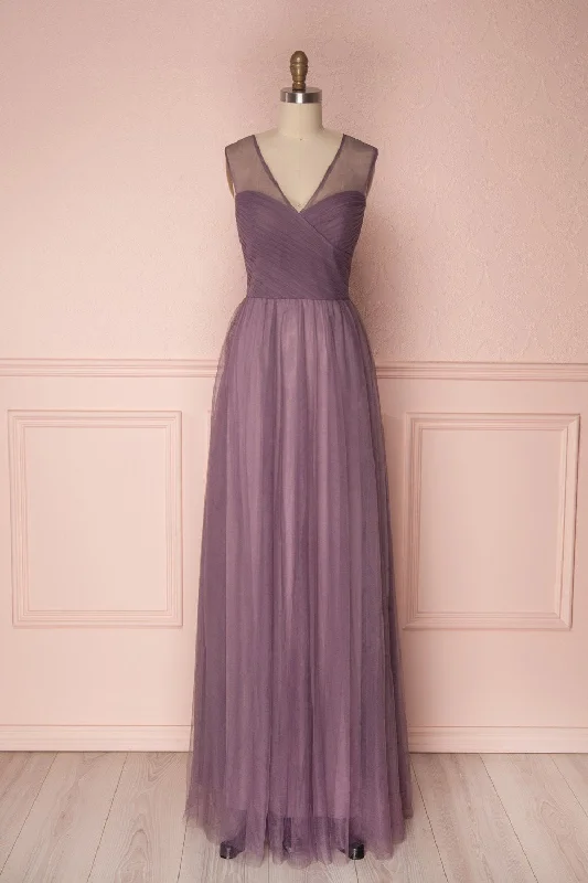 Only a Few Left – Order Now!Only a Few Left – Order Now!Adifa Mauve | Net Tulle Sleeveless Gown Only a Few Left – Order Now!Only a Few Left – Order Now!Adifa Mauve | Net Tulle Sleeveless Gown