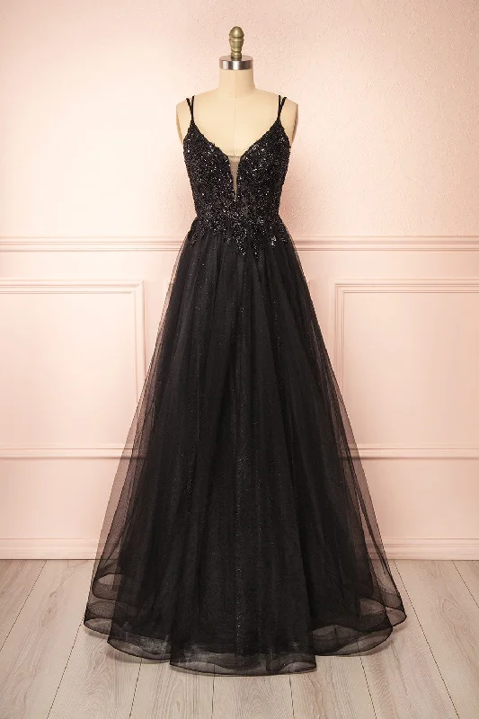 Score Huge Discounts Today!Score Huge Discounts Today!Aethera Black | Sparkling Beaded A-Line Maxi Dress Score Huge Discounts Today!Score Huge Discounts Today!Aethera Black | Sparkling Beaded A-Line Maxi Dress