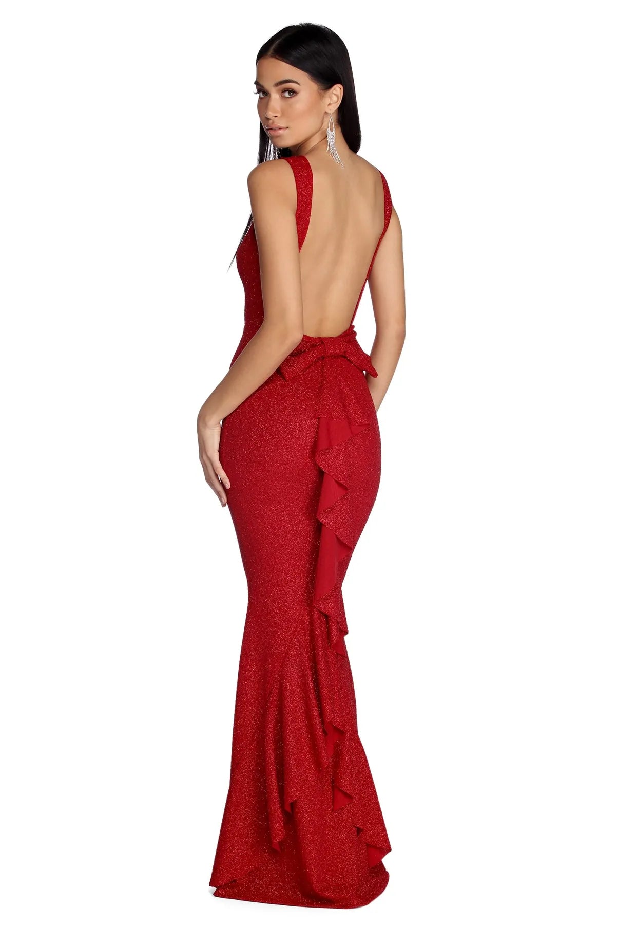 Shop Smart, Save Big!Shop Smart, Save Big!Ana Formal Glitter Ruffle Dress