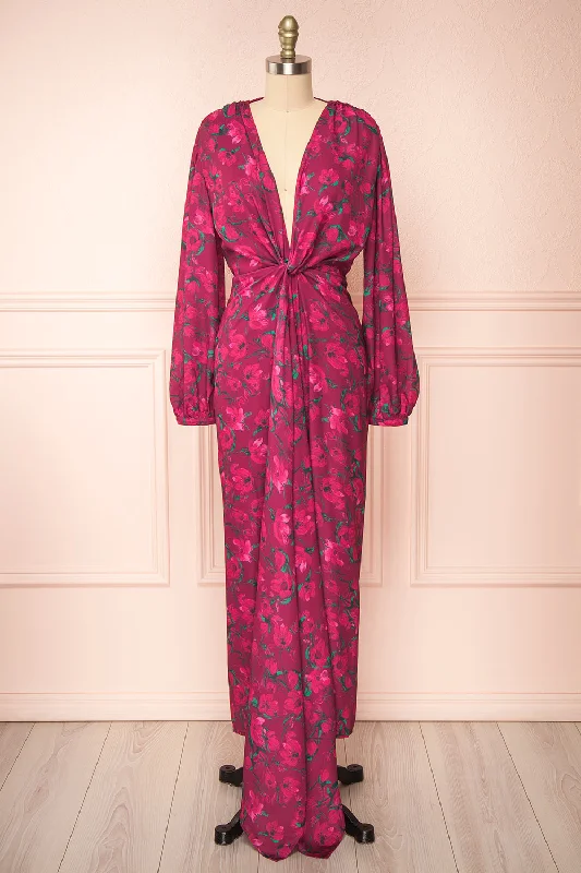 Your Shopping Wish, Our Discount Command!Your Shopping Wish, Our Discount Command!Batiya | Floral Knot Front Burgundy Maxi Dress Your Shopping Wish, Our Discount Command!Your Shopping Wish, Our Discount Command!Batiya | Floral Knot Front Burgundy Maxi Dress