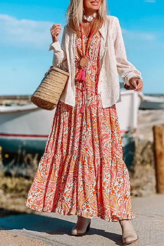 Only a Few Left – Order Now!Only a Few Left – Order Now!Paisley Long Sleeve Tiered Maxi Dress Only a Few Left – Order Now!Only a Few Left – Order Now!Paisley Long Sleeve Tiered Maxi Dress