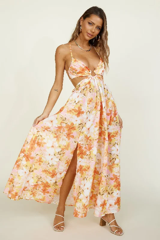 Limited Time Offer!Limited Time Offer!Bright Skies Maxi Dress Orange