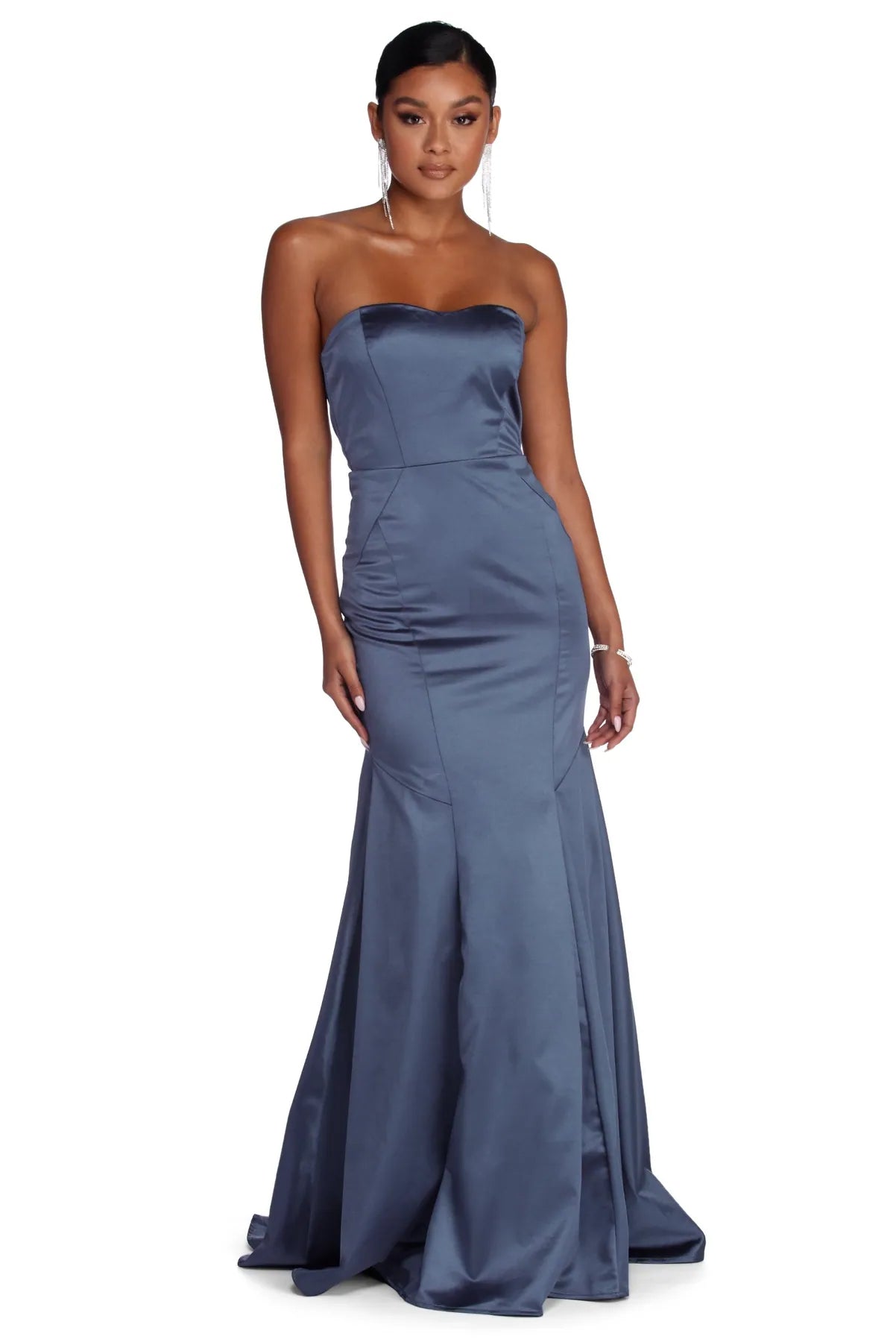 Save More with Every Purchase!Save More with Every Purchase!Cheyenne Formal Strapless Satin Dress Save More with Every Purchase!Save More with Every Purchase!Cheyenne Formal Strapless Satin Dress