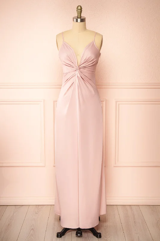 Save More with Every Purchase!Save More with Every Purchase!Deborah | Maxi Pink Dress w/ Deep Neckline Save More with Every Purchase!Save More with Every Purchase!Deborah | Maxi Pink Dress w/ Deep Neckline