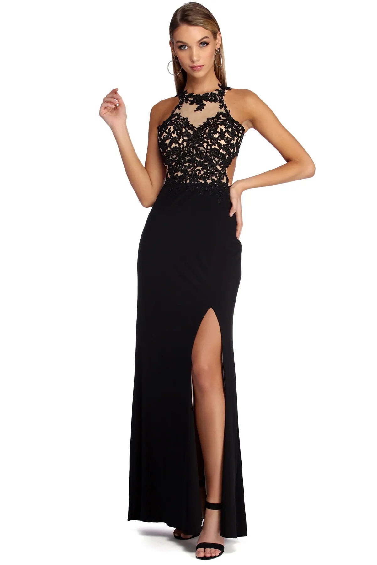 Huge Price Cuts Await!Huge Price Cuts Await!Genevieve Formal Open Back Lace Dress