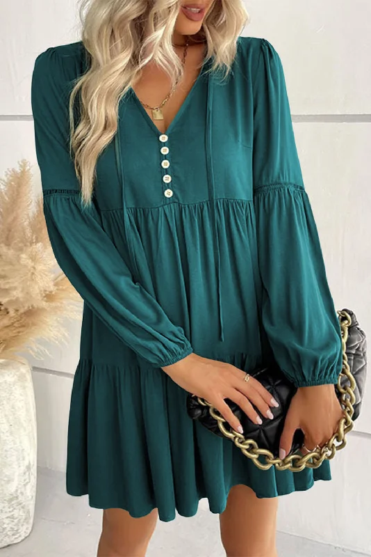 Save Up to 50% Off!Save Up to 50% Off!Ruffle Tiered Puff Sleeve Dress
