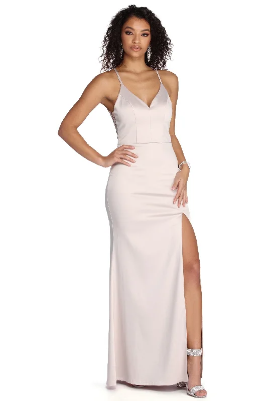 Today Only – Don’t Miss It!Today Only – Don’t Miss It!Kenzie High Slit Satin Dress