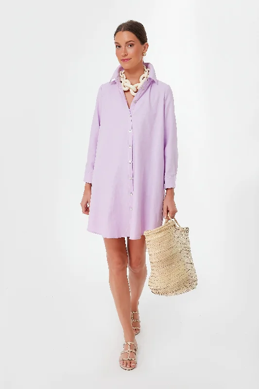 Price Drop Alert!Price Drop Alert!Lavender Oxford Harris Shirt Dress