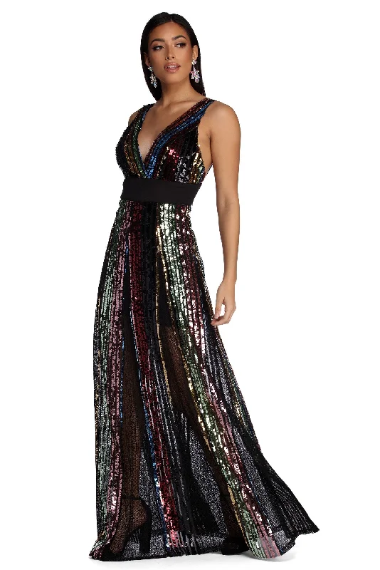 Your Wallet Will Thank You!Your Wallet Will Thank You!Michaela Formal Rainbow Sequin Dress Your Wallet Will Thank You!Your Wallet Will Thank You!Michaela Formal Rainbow Sequin Dress