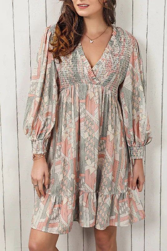 Best Offers of the Month!Best Offers of the Month!NEW! Abstract Long Sleeve Ruffle Dress Best Offers of the Month!Best Offers of the Month!NEW! Abstract Long Sleeve Ruffle Dress