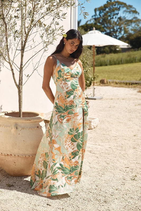 Save Like Never Before!Save Like Never Before!Rainforest Glow Maxi Dress Green