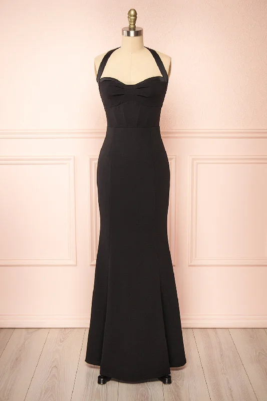 Find Your Perfect Deal Today!Find Your Perfect Deal Today!Sandra Black | Halter Mermaid Maxi Dress w/ Open Back Find Your Perfect Deal Today!Find Your Perfect Deal Today!Sandra Black | Halter Mermaid Maxi Dress w/ Open Back