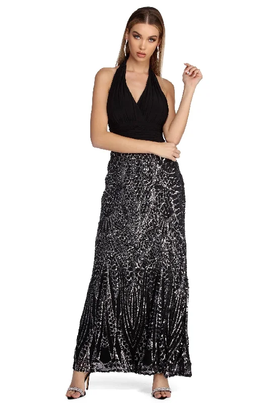 Unmissable Offers Await!Unmissable Offers Await!Whitney Formal Sequin Halter Dress