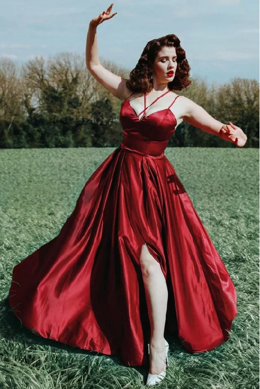 Special Discounts Inside!Special Discounts Inside!A-line Burgundy Satin Prom Dress cg20343 Special Discounts Inside!Special Discounts Inside!A-line Burgundy Satin Prom Dress cg20343