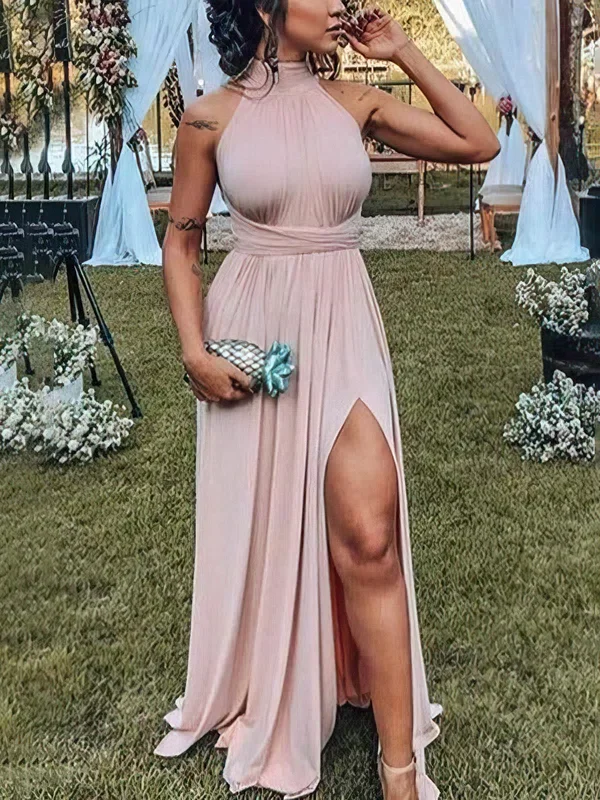 Your Best Deals Are Here!Your Best Deals Are Here!A-Line High Neck Sleeveless Floor-Length Blush Prom Dress cg20319 Your Best Deals Are Here!Your Best Deals Are Here!A-Line High Neck Sleeveless Floor-Length Blush Prom Dress cg20319