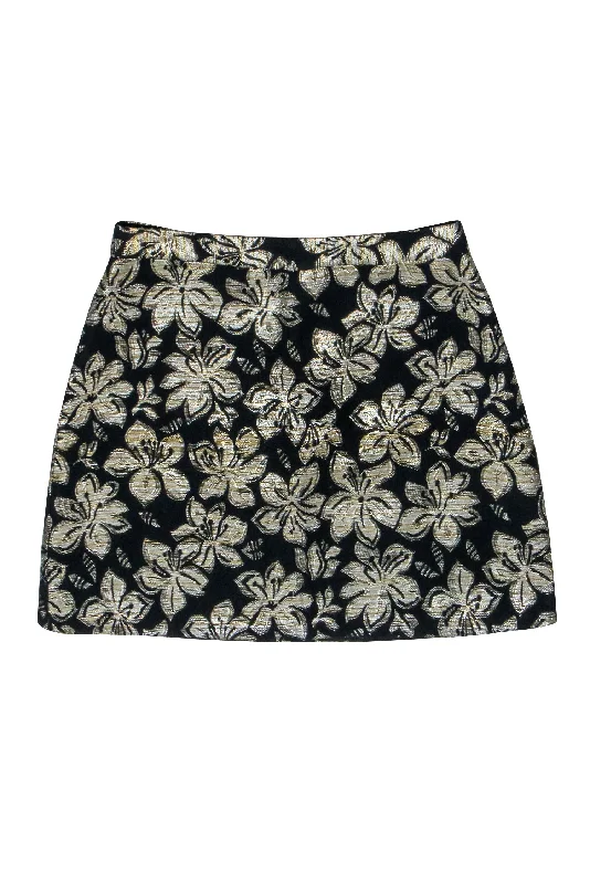 The Sale You’ve Been Waiting For!The Sale You’ve Been Waiting For!Alice & Olivia - Black & Gold Metallic Floral Print Skirt Sz 4 The Sale You’ve Been Waiting For!The Sale You’ve Been Waiting For!Alice & Olivia - Black & Gold Metallic Floral Print Skirt Sz 4