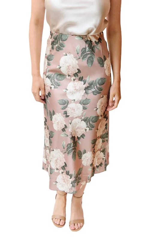 Huge Savings – Act Now!Huge Savings – Act Now!Aviva Floral Midi Skirt In Gardenia