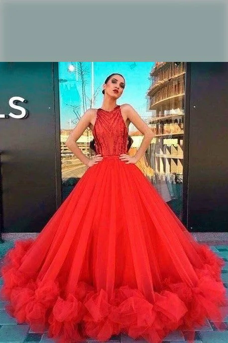 Buy One, Get One Free!Buy One, Get One Free!Beaded Bodice Red Prom Dresses Tulle Skirt Ruffled Hem Buy One, Get One Free!Buy One, Get One Free!Beaded Bodice Red Prom Dresses Tulle Skirt Ruffled Hem