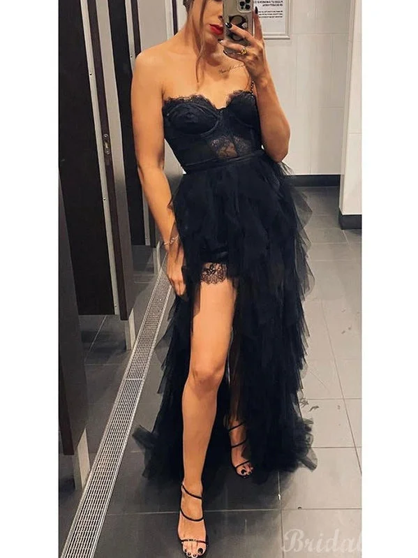 Your Exclusive Offer Awaits!Your Exclusive Offer Awaits!Black Tulle Tiered Sweetheart High Low Prom Dresses, Formal Evening Dress PD267 Your Exclusive Offer Awaits!Your Exclusive Offer Awaits!Black Tulle Tiered Sweetheart High Low Prom Dresses, Formal Evening Dress PD267