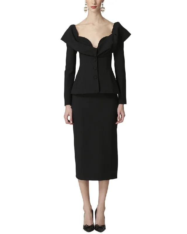 Time to Save Big!Time to Save Big!Carolina Herrera Pencil Wool-Blend Midi Skirt