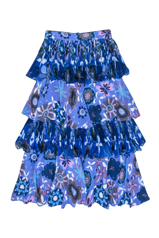 Buy More, Pay Less!Buy More, Pay Less!Celia B. - Blue Multi-Print Tiered Maxi Skirt Sz XS Buy More, Pay Less!Buy More, Pay Less!Celia B. - Blue Multi-Print Tiered Maxi Skirt Sz XS