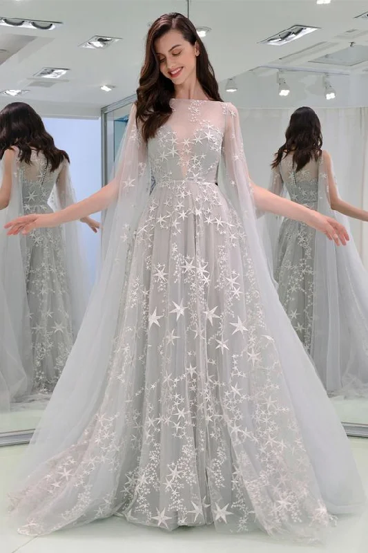 Limited Stock Available!Limited Stock Available!Charming Prom Dress Bateau Neck Button Star Lace Evening Dress cg20250 Limited Stock Available!Limited Stock Available!Charming Prom Dress Bateau Neck Button Star Lace Evening Dress cg20250