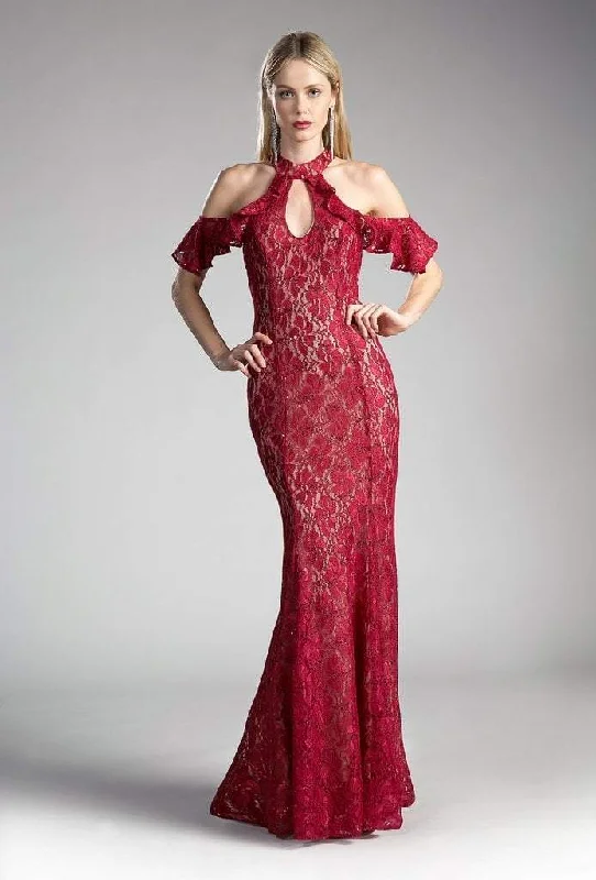 Instant Savings Await!Instant Savings Await!Cinderella Divine - Lace High Halter Sheath Dress Instant Savings Await!Instant Savings Await!Cinderella Divine - Lace High Halter Sheath Dress