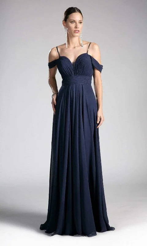 Limited-Time Price Drop!Limited-Time Price Drop!Cinderella Divine - Shirred Plunging Sweetheart Cold Shoulder Chiffon Gown Limited-Time Price Drop!Limited-Time Price Drop!Cinderella Divine - Shirred Plunging Sweetheart Cold Shoulder Chiffon Gown