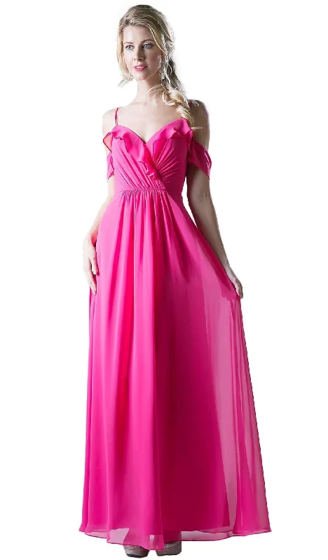 Best Deals Just for You!Best Deals Just for You!Cinderella Divine - Simple V-neck Ruffled A-line Dress Best Deals Just for You!Best Deals Just for You!Cinderella Divine - Simple V-neck Ruffled A-line Dress