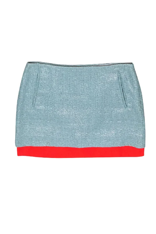 Get Ready to Save!Get Ready to Save!Diane von Furstenberg - Light Blue & Orange Tweed Mini Skirt Sz 4 Get Ready to Save!Get Ready to Save!Diane von Furstenberg - Light Blue & Orange Tweed Mini Skirt Sz 4