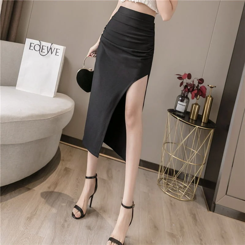 Shop Early, Save Big!Shop Early, Save Big!Amy Fashion - High Waist Black Slit Skirts Shop Early, Save Big!Shop Early, Save Big!Amy Fashion - High Waist Black Slit Skirts