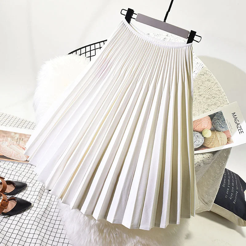 Shop the Hottest Deals!Shop the Hottest Deals!High Waist White Long Skirt