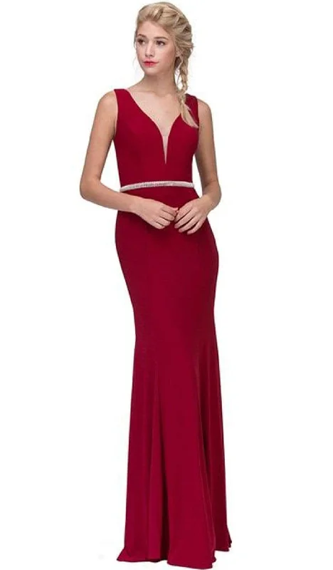 Save Up to 50% Off!Save Up to 50% Off!Eureka Fashion - Beaded Plunging V-neck Jersey Evening Dress Save Up to 50% Off!Save Up to 50% Off!Eureka Fashion - Beaded Plunging V-neck Jersey Evening Dress