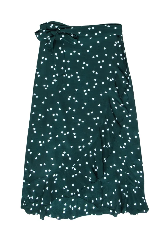 Great Deals, Just for You!Great Deals, Just for You!Faithfull The Brand - Green & White Polka Dot Wrap Skirt Sz 6 Great Deals, Just for You!Great Deals, Just for You!Faithfull The Brand - Green & White Polka Dot Wrap Skirt Sz 6