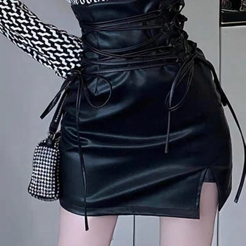 Huge Price Cuts Await!Huge Price Cuts Await!Amy Fashion - Gothic Pencil Mini Leather Skirt Huge Price Cuts Await!Huge Price Cuts Await!Amy Fashion - Gothic Pencil Mini Leather Skirt