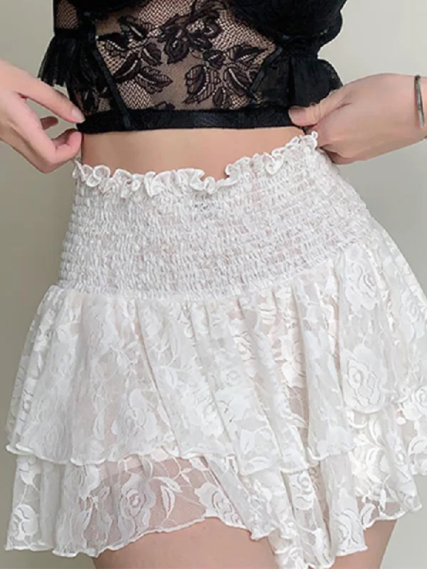 Special Discounts Inside!Special Discounts Inside!Amy Fashion - Ruched Cascading Ruffle Mini Skirt Special Discounts Inside!Special Discounts Inside!Amy Fashion - Ruched Cascading Ruffle Mini Skirt