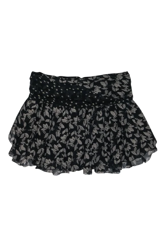 Your Wallet Will Thank You!Your Wallet Will Thank You!Isabel Marant Etolie - Black & Cream Printed Gathered Crepe Mini Skirt Sz 8 Your Wallet Will Thank You!Your Wallet Will Thank You!Isabel Marant Etolie - Black & Cream Printed Gathered Crepe Mini Skirt Sz 8