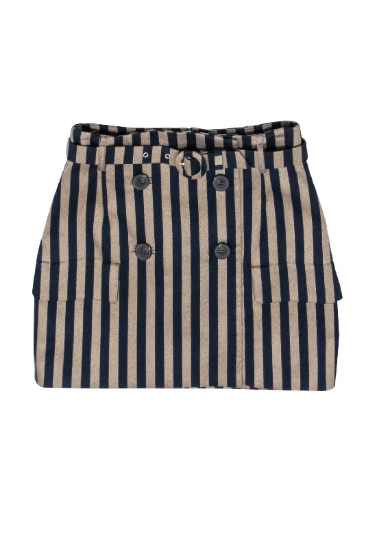 One Day Only – Huge Savings!One Day Only – Huge Savings!Jonathan Simkhai - Tan & Navy Striped Mini Skirt Sz 0