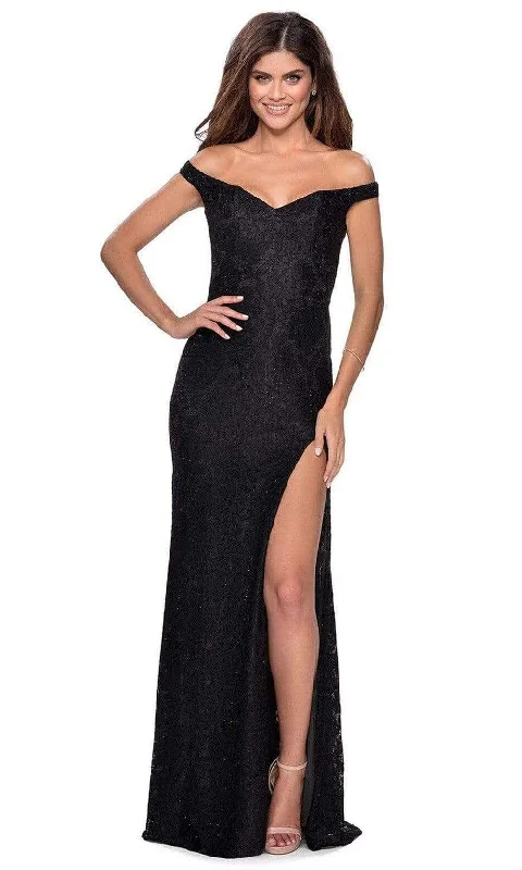 Your Dream Deal is Here!Your Dream Deal is Here!La Femme - Embellished Off Shoulder High Slit Dress 28301SC Your Dream Deal is Here!Your Dream Deal is Here!La Femme - Embellished Off Shoulder High Slit Dress 28301SC